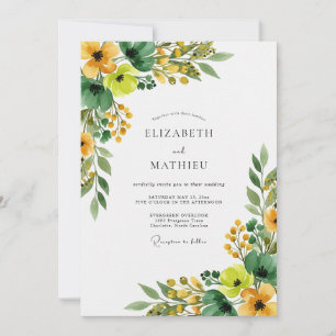 Invitation Mariage ensoleillé de printemps joyeux