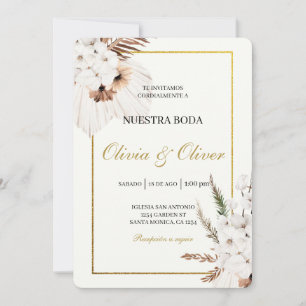 Invitation Mariage espagnol boho automne