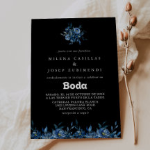 Mariage Espagnol Floral Bleu de la Royal Navy