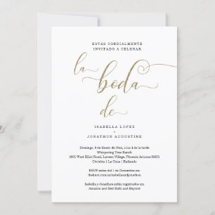 Invitation Mariage espagnol Inviter tout en un w- Registre RS