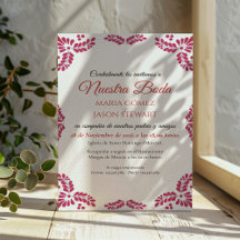 Mariage Espagnol Minimaliste Fleurs Rouges Talaver