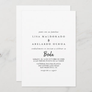Invitation Mariage espagnol moderne