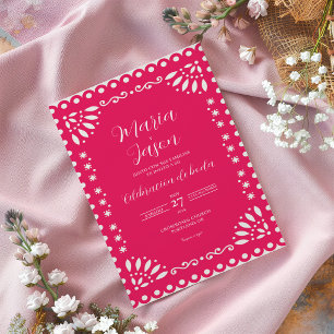 Invitation Mariage Espagnol Traditionnel Boda Papier Crépon R