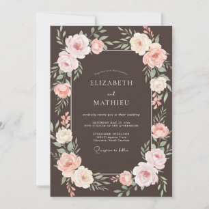 Invitation Mariage Espresso Moody Rose