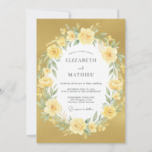 Invitation Mariage Estival Serein Jaune