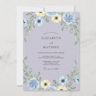 Invitation Mariage Ethéré de Lavande en Forêt