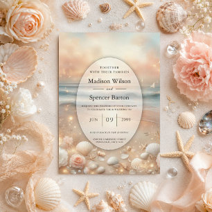 Invitation Mariage Étincelle de Bord de Mer et Rêves de Couch
