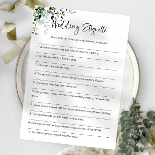 Invitation Mariage Etiquette Drôle Fête des mariées Jeu