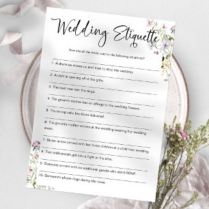 Invitation Mariage Etiquette Drôle Fête des mariées Jeu