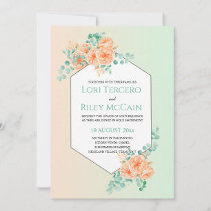 Invitation Mariage Eucalyptus vert à écaille douce