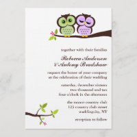 Mariage fait sur commande de beaux hiboux