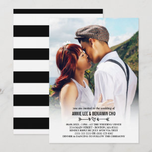 Invitation Mariage fait sur commande de photo de coeur et de
