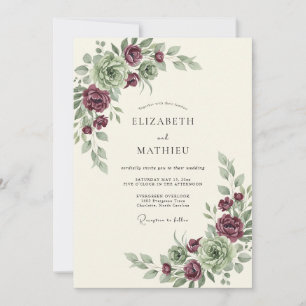 Invitation Mariage Fantaisie Botanique en Bourgogne