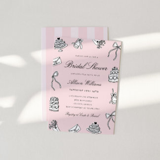Invitation Mariage Fantaisiste à la Main Fête de Fiançailles