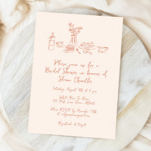 Invitation Mariage Fantaisiste à la Main Shower