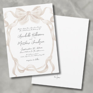 Invitation Mariage Fantaisiste au Ruban Élégant