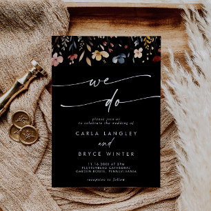 Invitation Mariage Fantaisiste Bohème Multicolore Fleur Sauva