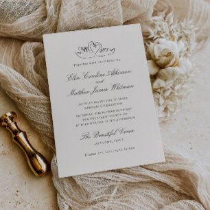 Invitation Mariage Fantaisiste de Cygnes Illustrés