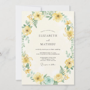 Invitation Mariage fantaisiste Yellow Blossom