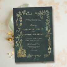 Mariage féerique en forêt, vert émeraude magique