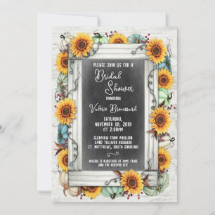 Invitation Mariage Fête de douche Fleur de soleil Citrouille