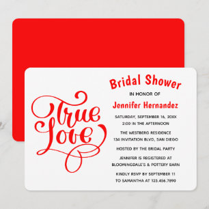 Invitation Mariage & Fête de Fiançailles Amour Typographie de
