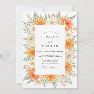 Invitation Mariage feuille d'Amber Dahlia