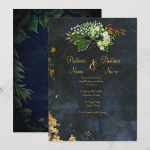 Invitation Mariage Feuille d'aquarelle celtique