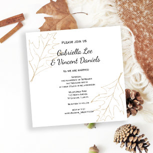 Invitation Mariage Feuille de chêne d'automne