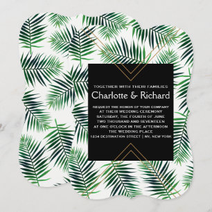 Invitation Mariage Feuille de Tropical Island Palm