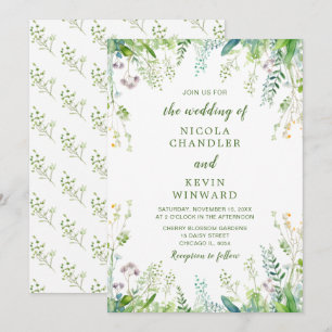 Invitation Mariage Feuille Eucalyptus Greenery