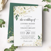 Mariage Feuille Floral Rose Blanc vert