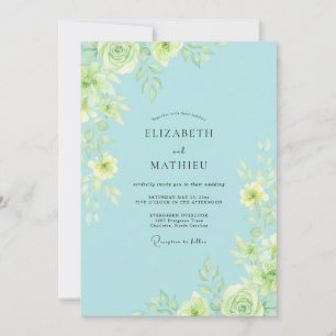 Invitation Mariage Feuille Peinte de Ciel