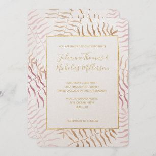 Invitation Mariage Feuille tropical