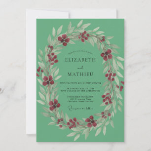 Invitation Mariage Feuillu à la Feuille de Baie de Mer