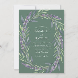 Invitation Mariage Feuillu de Lilas Mousseux