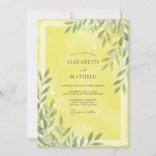 Invitation Mariage Feuillu Ensoleillé