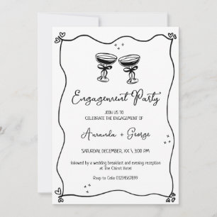 Invitation Mariage Fiançailles manuscrit