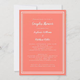 Invitation Mariage Fiançailles Plage Corail Blanc