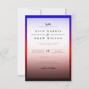 Invitation Mariage Fier de Polyamorie Élégante