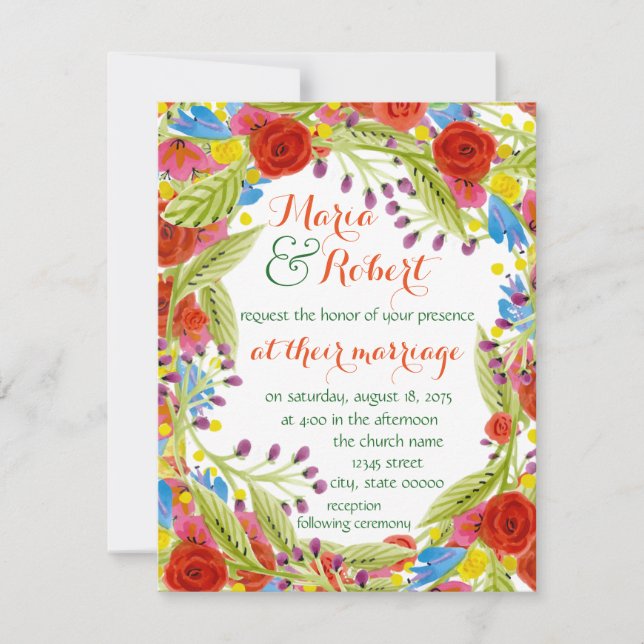 Invitation Mariage Fiesta (Devant)
