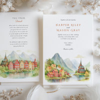 Mariage fjord norvégien pittoresque