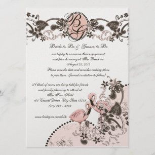 Invitation Mariage Flamant rose Paradise