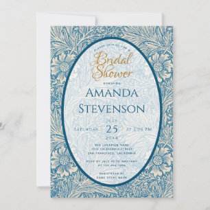 Invitation Mariage Fleur Bleu Shower Marigold William Morris