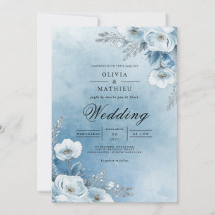Invitation Mariage Fleur d'Azur Brumeux
