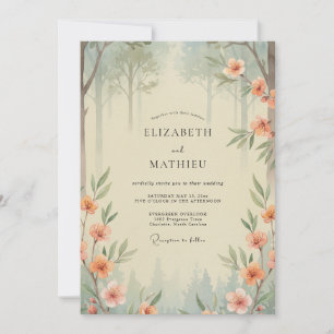 Invitation Mariage Fleur de Abricot Misty