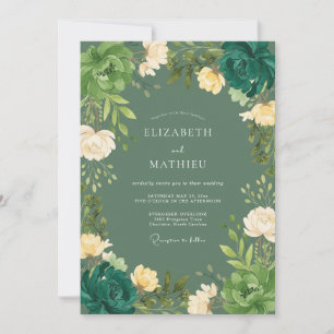 Invitation Mariage Fleur de Cerisier Crème de Mousse