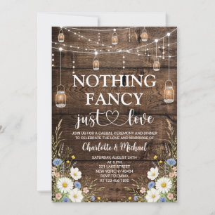 Invitation Mariage Fleur de Champ Rustique Rien de Fantaisist