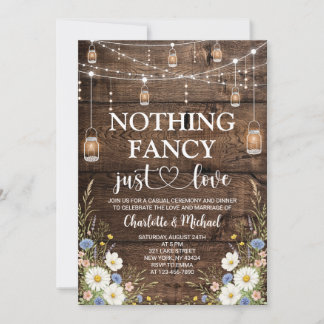 Invitation Mariage Fleur de Champ Rustique Rien de Fantaisist
