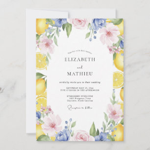 Invitation Mariage Fleur de Citron Jaune